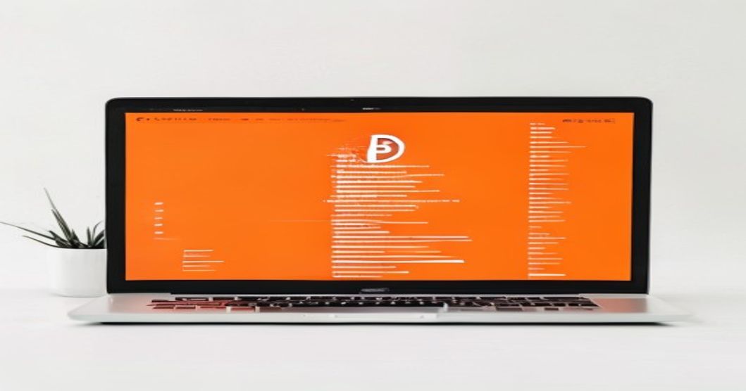 PHP code on a laptop screen with WordPress dashboard open