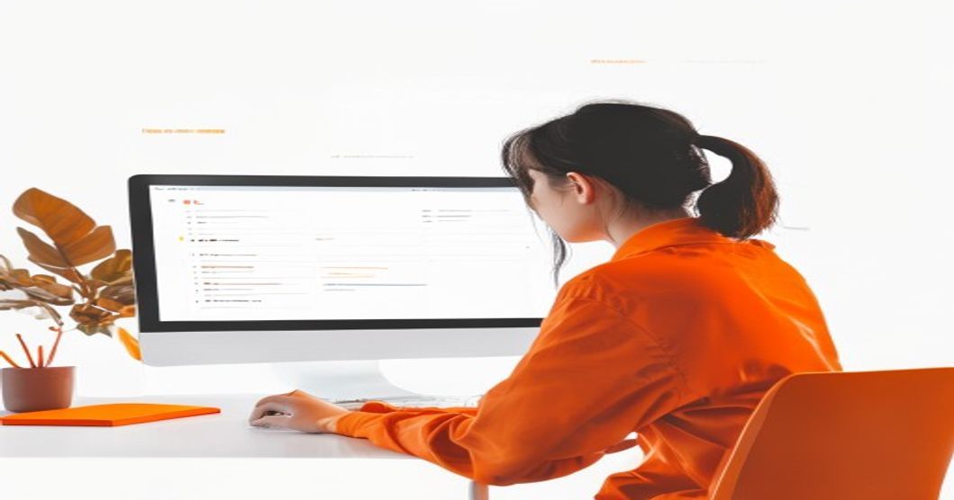 person double checking stock order input on screen