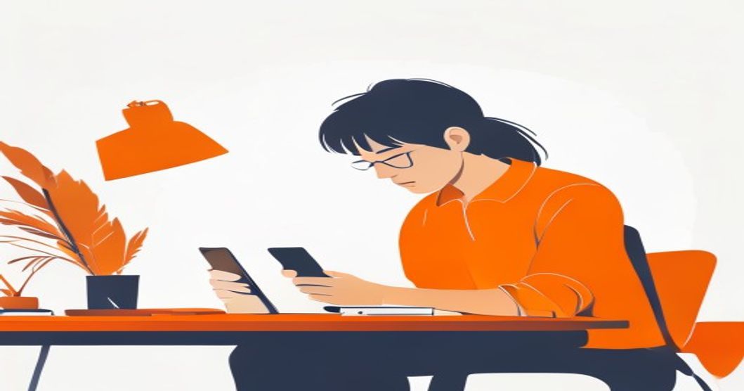 tired office worker managing side income late at night with phone